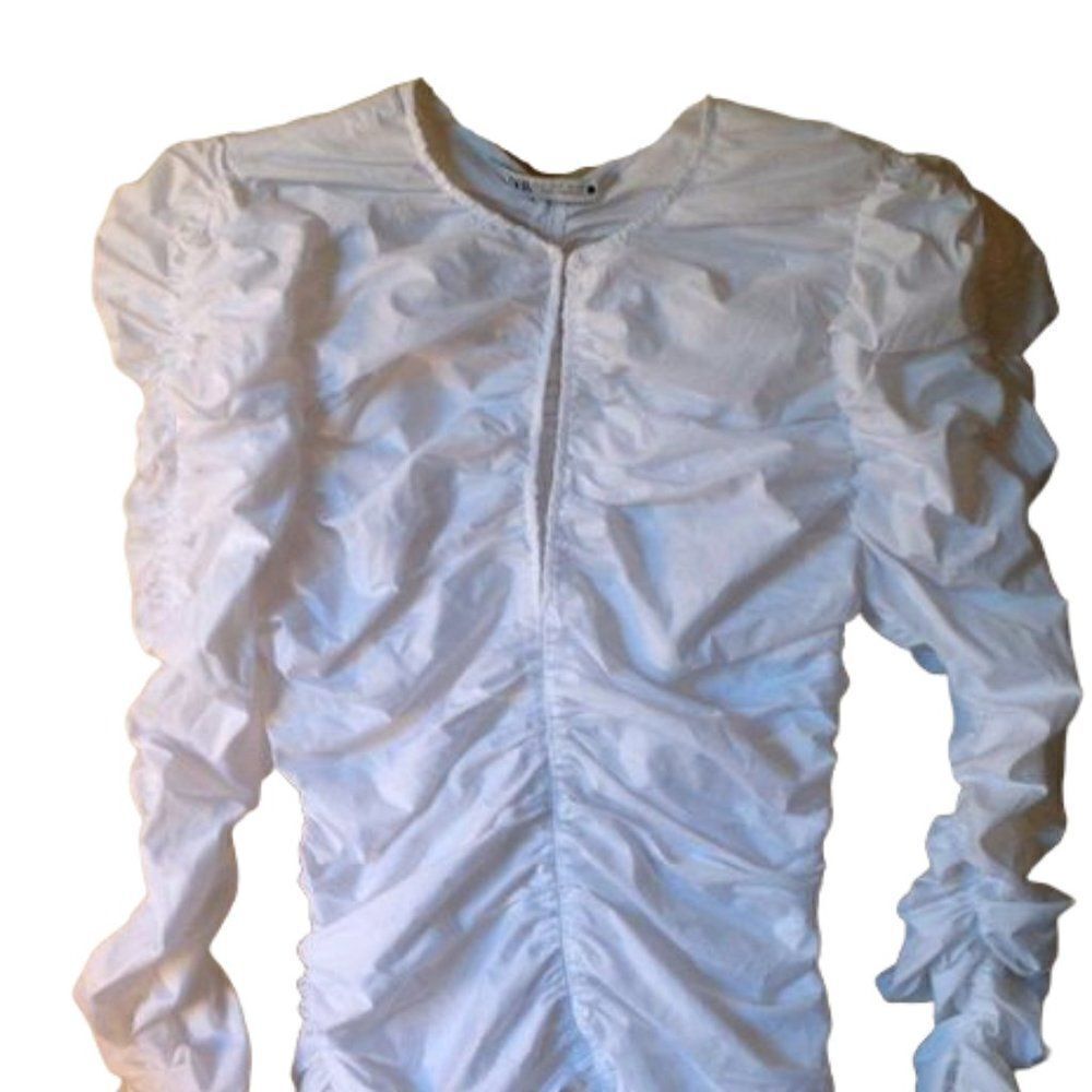 Comfy and Romantic Zara Ruched with Side Zipper Top Small